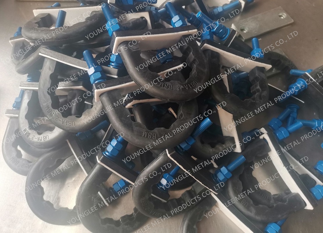 Rubber Coated U bolts U Bolt with rubber sleeve Insulated U bolt pipe clampsChina factory