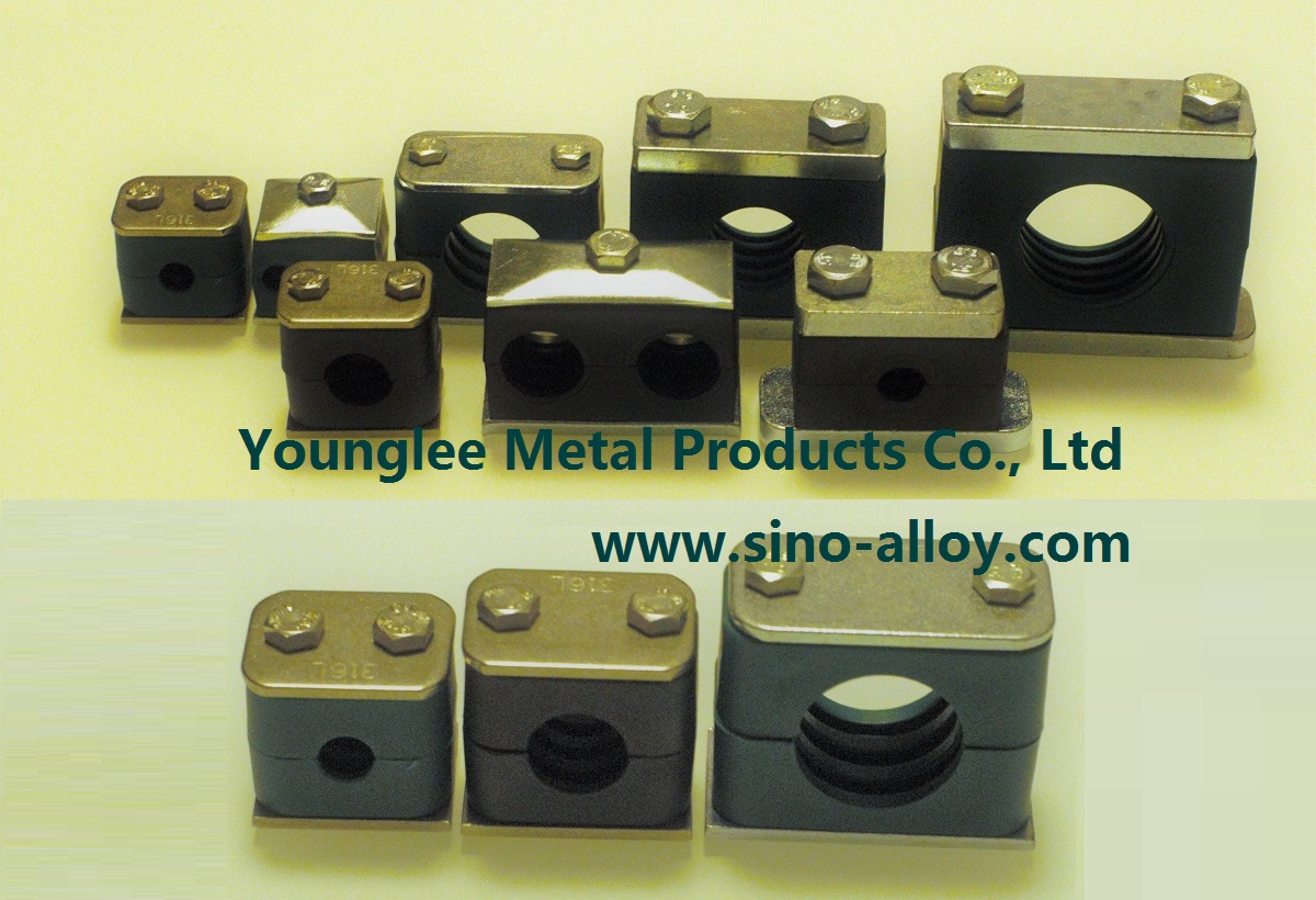 Plastic hydraulic pipe tube clamps