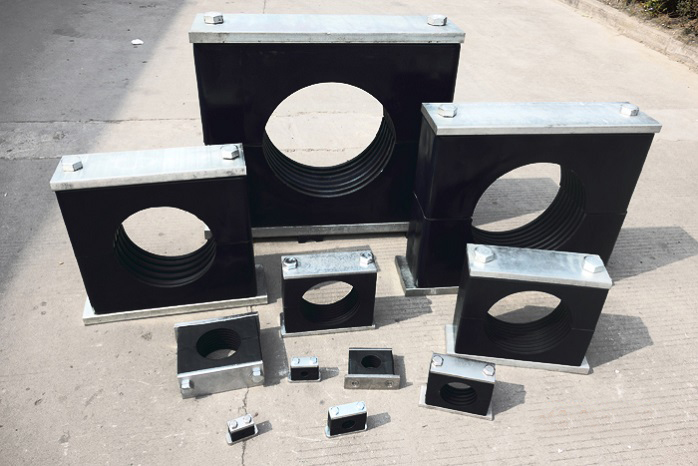 Weld plate Polyamide pipe clamp, weld type PA pipe clamp
